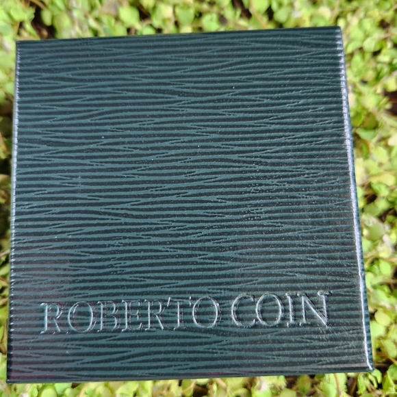 ROBERTO COIN HTF 18kt Gold Chain KEY Pendant .21 kt Diamonds 16" Necklace - Picture 11 of 12